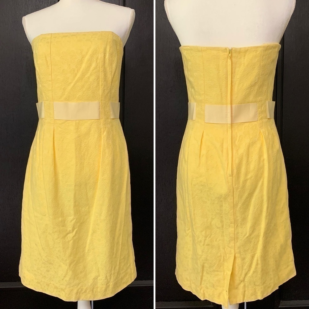 LILLY Pulitzer yellow Vanessa strapless dress - Picture 1 of 5